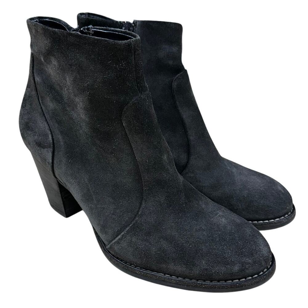 Paul Green Suede Leather Brownish Grey Side Zip Ankle Boot Sz 5 (US 7.5) EUC